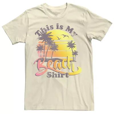 Licensed Character Men's This Is My Beach Shirt Gradient Sunset Tee, Size: XXL, Natural