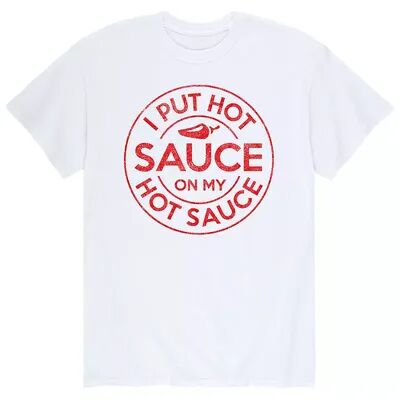 Licensed Character Men's Lot'Sauce On Hot Sauce Tee, Size: Large, White