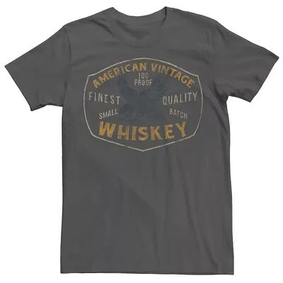 Licensed Character Men's American Vintage Whiskey Small Batch Eagle Label Tee, Size: Medium, Black