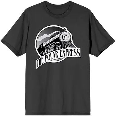 Licensed Character Men's Polar Express Train Logo Tee, Size: XXL, Black