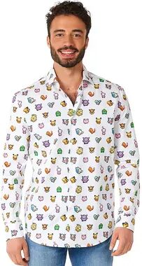 OppoSuits Men's OppoSuits Pokémon Shirt, Size: XXL, White