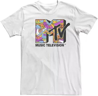 Licensed Character Men's MTV Old School Supplies Retro Logo Short Sleeve Tee, Size: Small, White