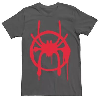 Men's Marvel Spiderverse Miles Symbol Tag Graphic Tee, Size: Large, Grey