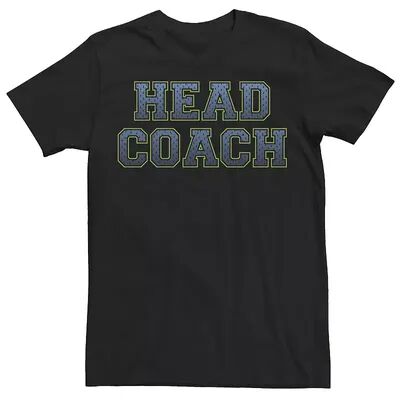 Licensed Character Men's Head Coach Gradient Text Graphic Tee, Size: Large, Black