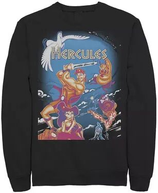 Disney Men's Disney Hercules Movie Poster DVD Cover Sweatshirt, Size: Medium, Black