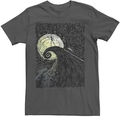 Disney Men's Disney The Nightmare Before Christmas Spiral Hill Portrait Tee, Size: XL, Grey