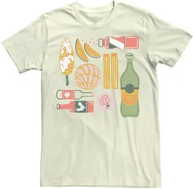 Licensed Character Men's Gonzales Los Escencials Food Amd Drink Grid Tee, Size: Large, Natural