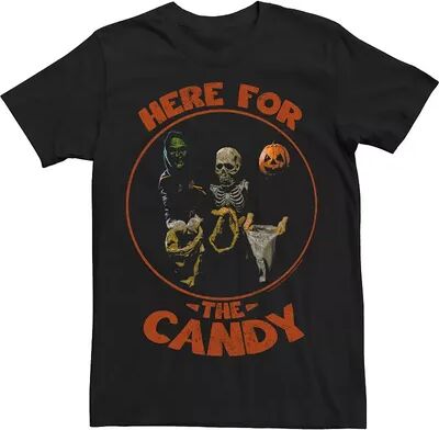 Licensed Character Big & Tall Halloween 3 Here For Candy Holiday Tee, Men's, Size: Large Tall, Black