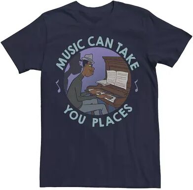 Disney Men's Disney / Pixar Soul Joe Music Can Take You Places Tee, Size: Medium, Blue