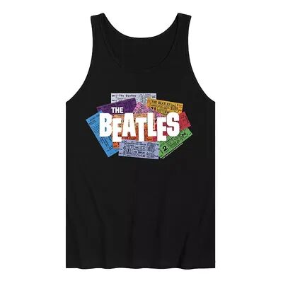 Licensed Character Men's The Beatles Tickets Tanks, Size: Small, Black