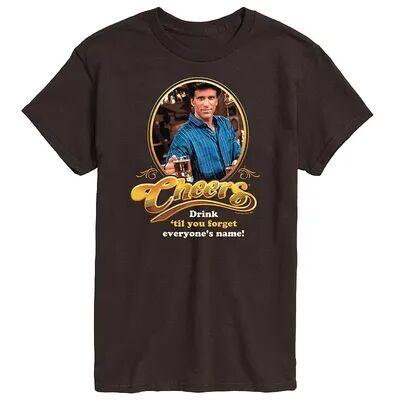 Licensed Character Men's Cheers Drink Till You Forget Tee, Size: Large, Dark Brown