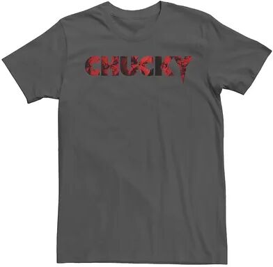 Licensed Character Men's Chucky Red Text Good Guys Doll Fill Tee, Size: Small, Grey