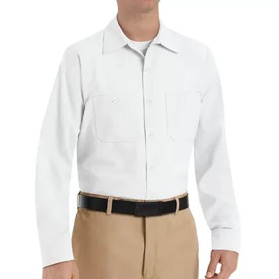 Red Kap Men's Red Kap Classic-Fit Industrial Button-Down Work Shirt, Size: Small, White