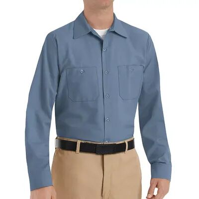 Red Kap Men's Red Kap Classic-Fit Industrial Button-Down Work Shirt, Size: Small, Blue