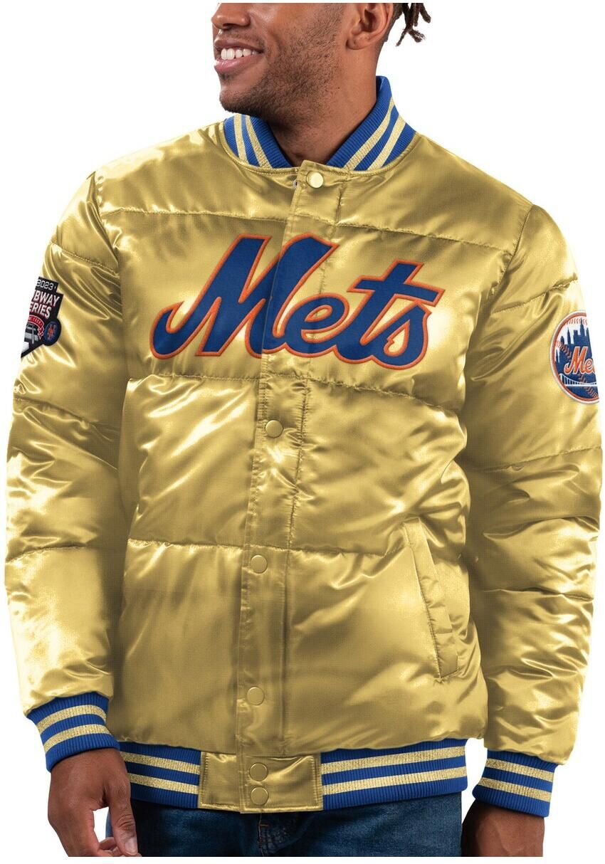 Starter Men's Starter Gold New York Mets 2023 Subway Series Bronx Bomber Full-Snap Jacket - Gold