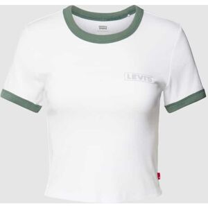 Levi's® Cropped T-Shirt mit Label-Detail, Größe L - EUR - Offwhite - L