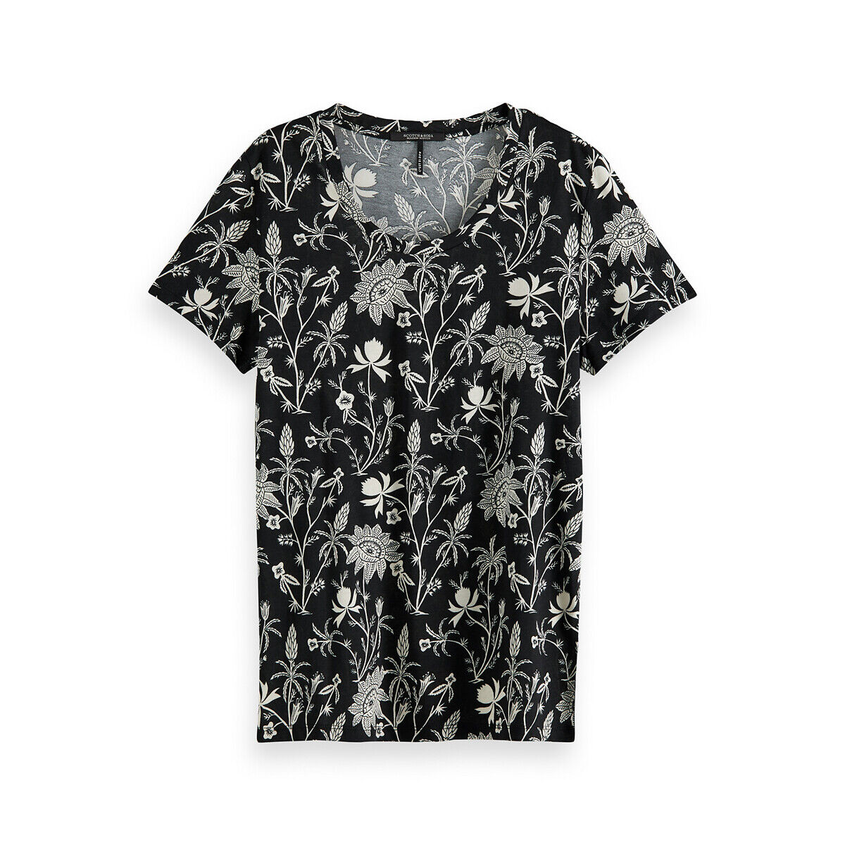 SCOTCH AND SODA Tee shirt col rond manches courtes imprimé floral