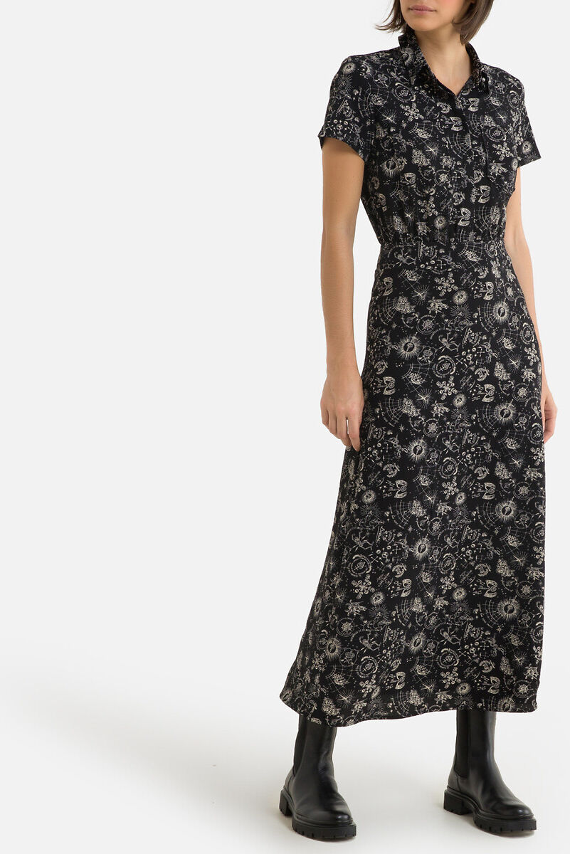 IKKS Robe droite imprimé floral, longue