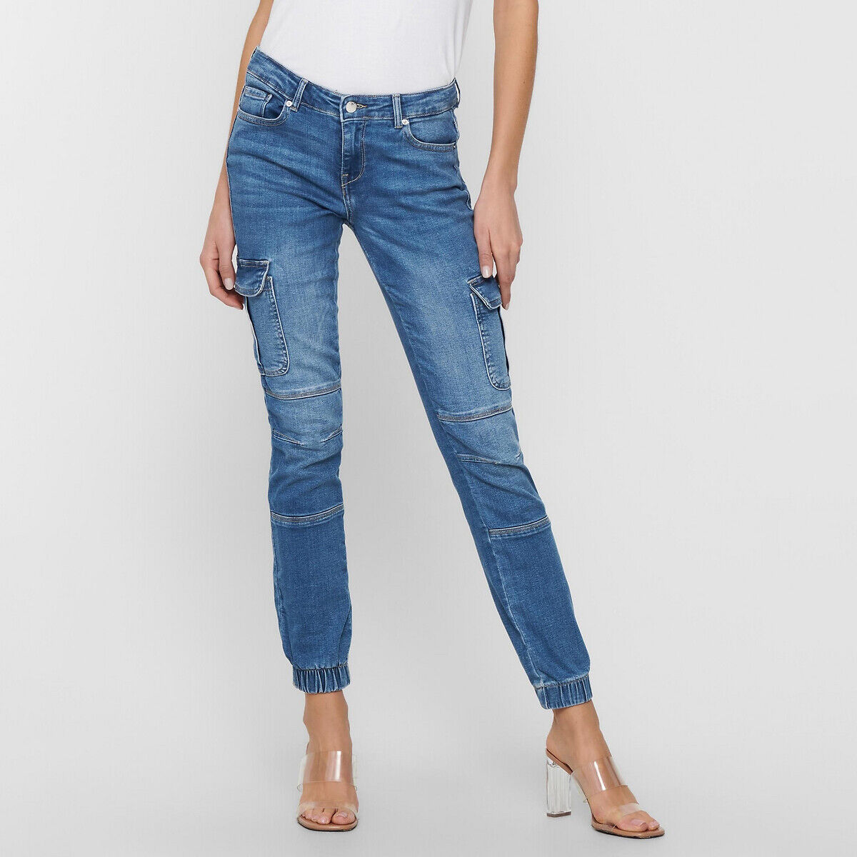 ONLY Jean slim effet cargo, longueur 32