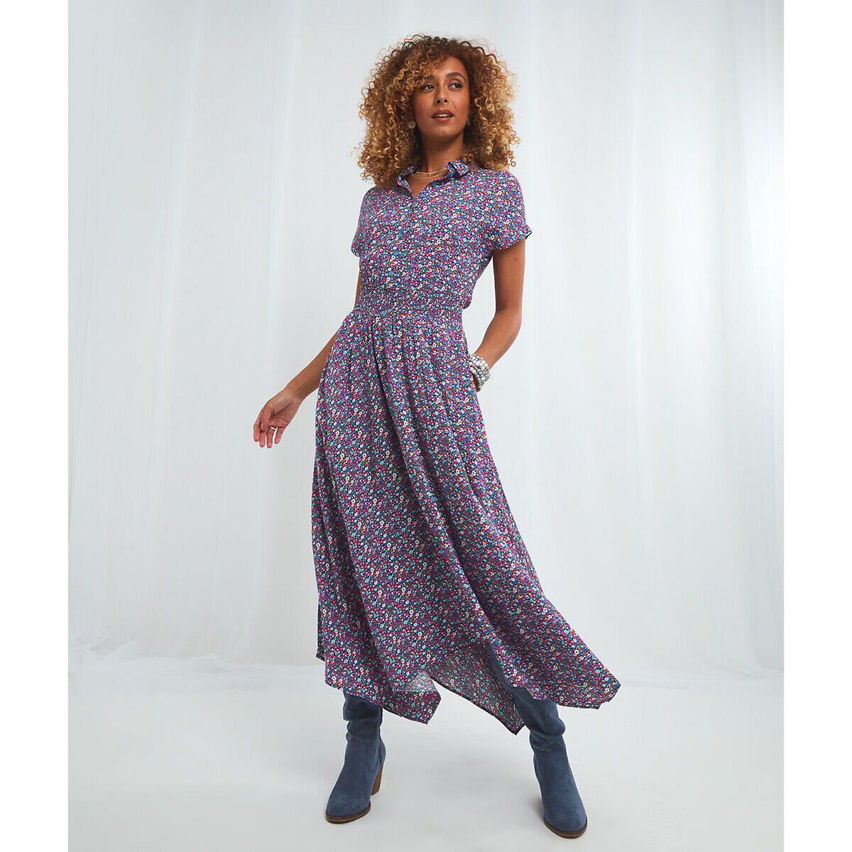 JOE BROWNS Robe longue asymétrique taille smockée