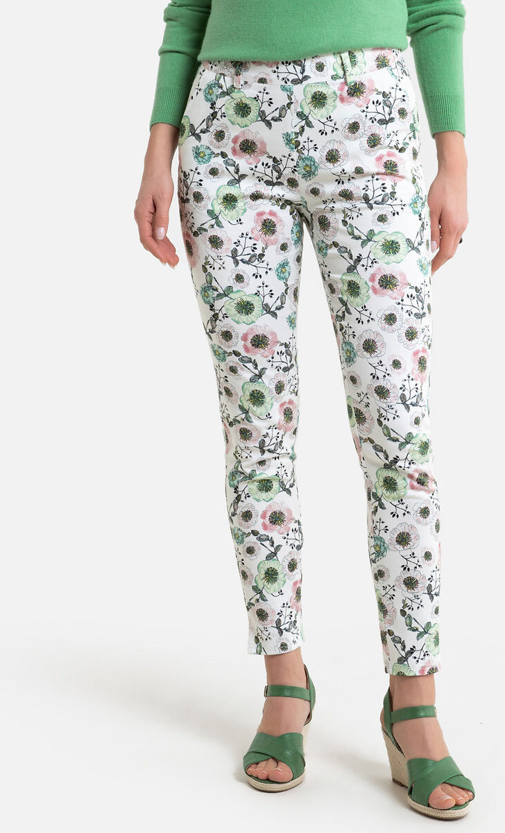 ANNE WEYBURN Pantalon slim, 7/8ème, imprimé floral