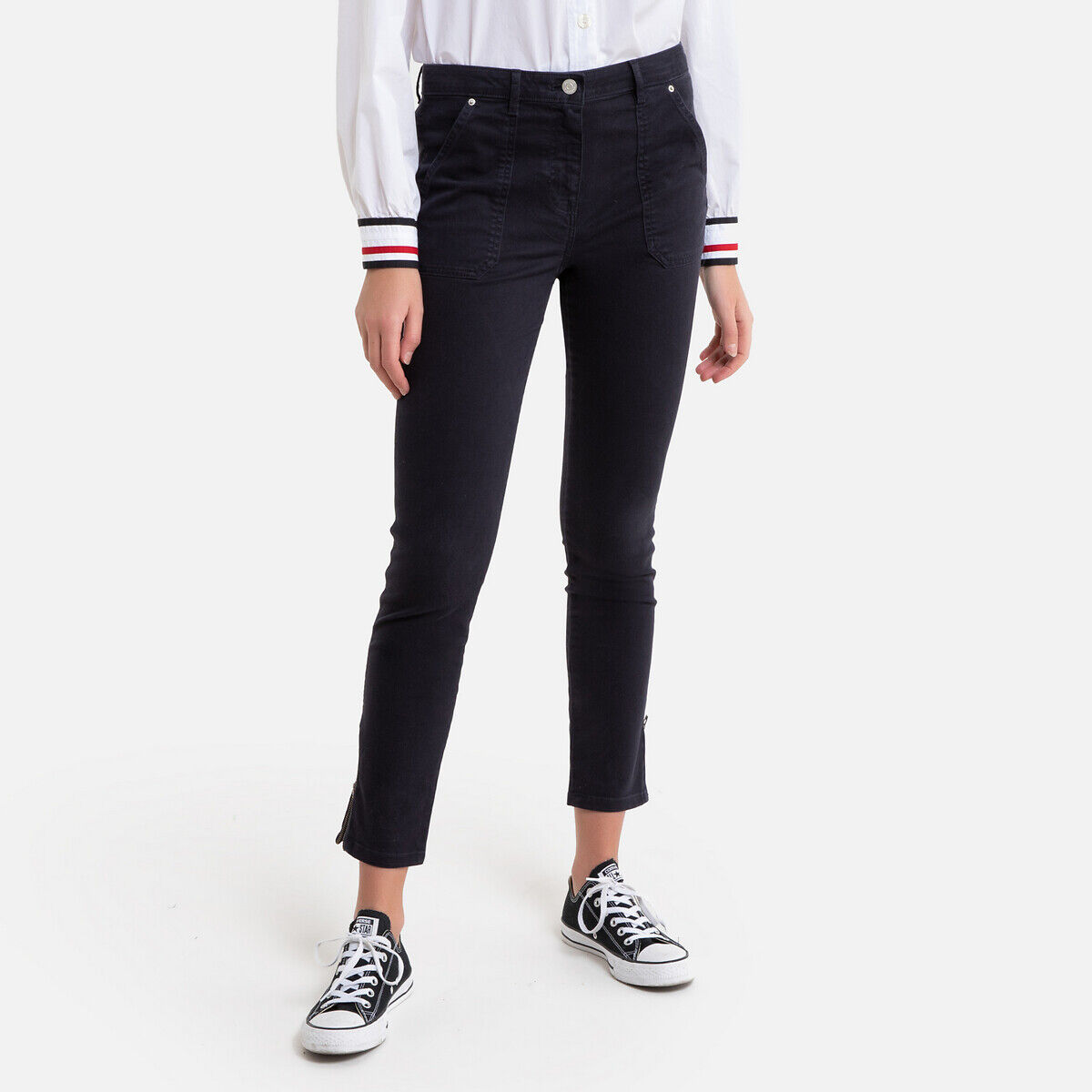 TOMMY HILFIGER Pantalon skinny zippé aux chevilles