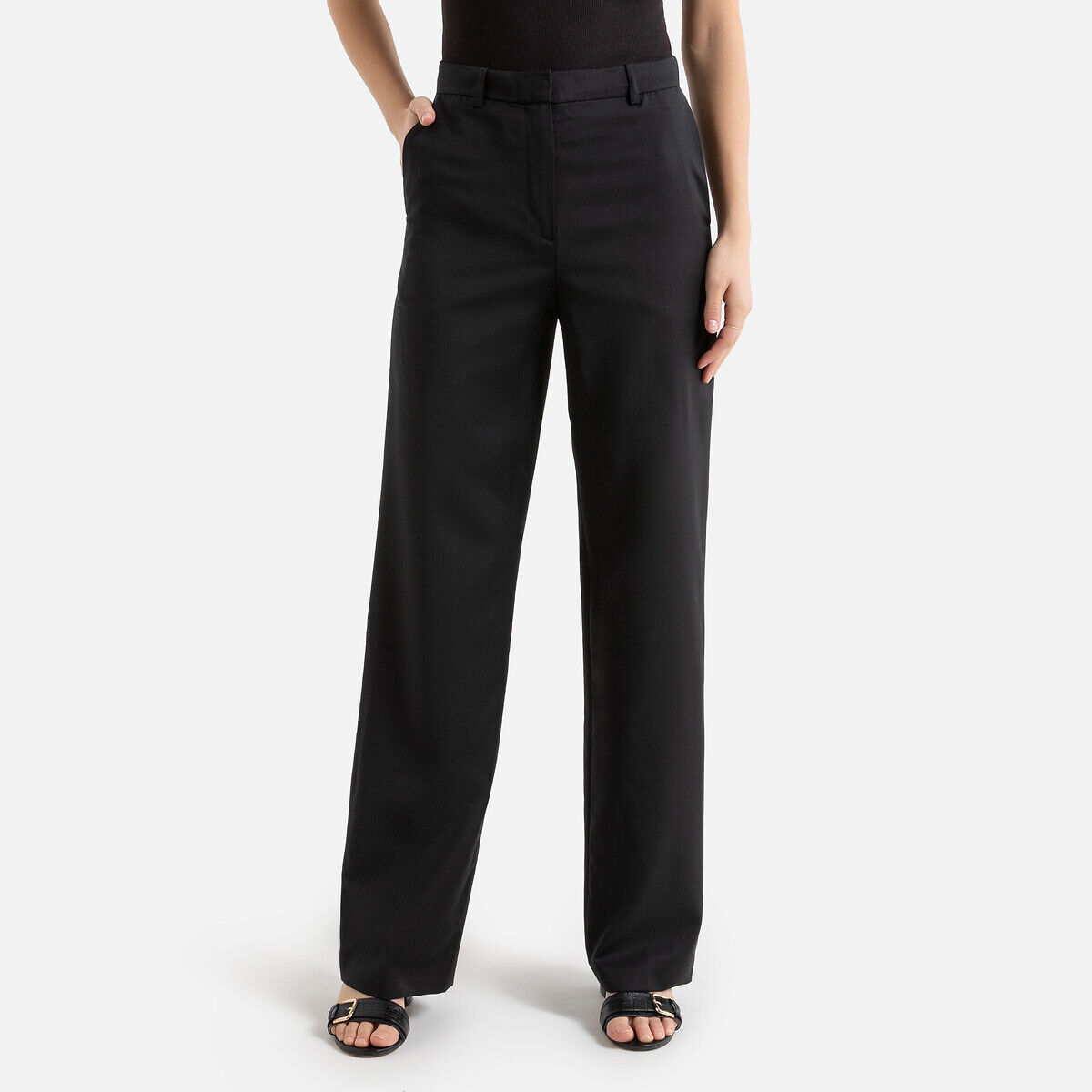 LA REDOUTE COLLECTIONS Pantalon droit en laine mélangée