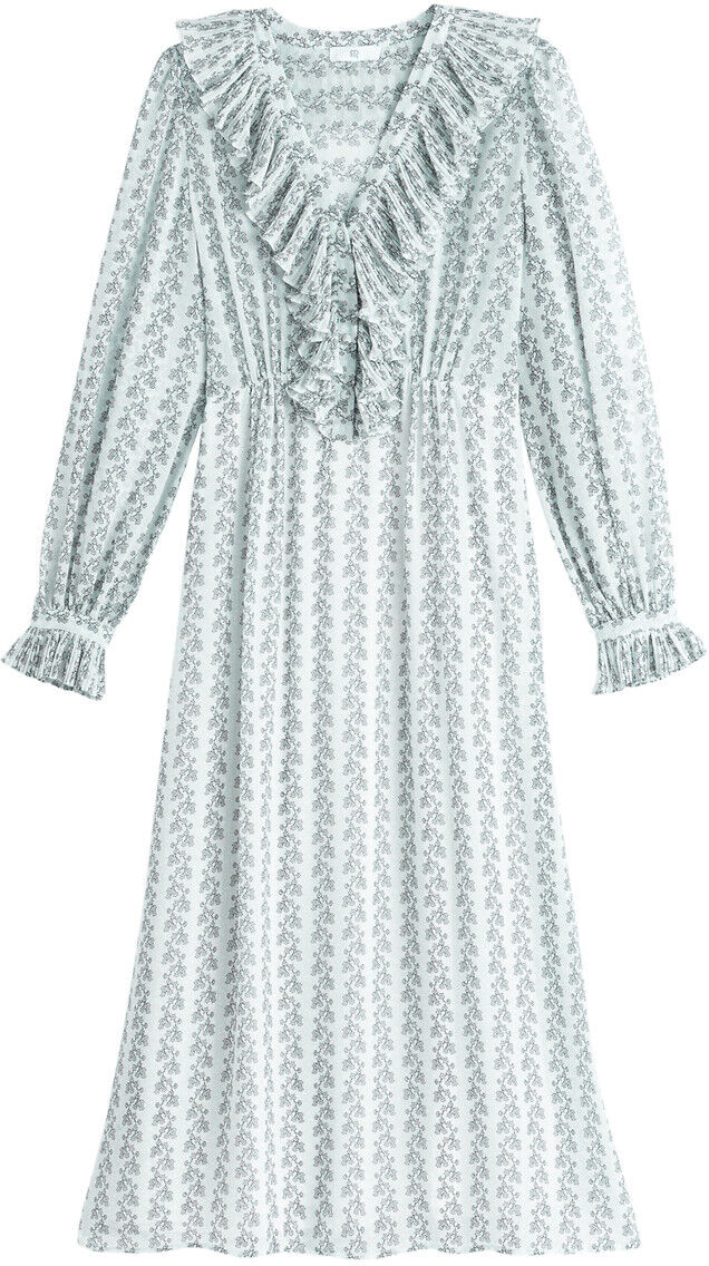 LA REDOUTE COLLECTIONS Robe longue encolure V manches longues imprimée