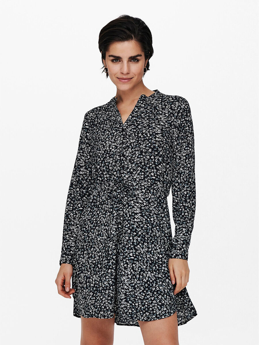 ONLY Robe courte imprimée, col mao