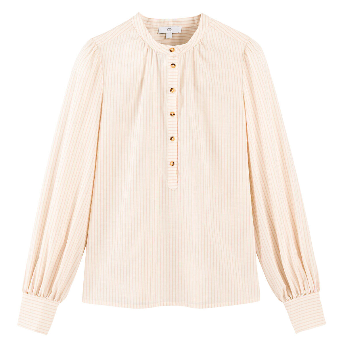LA REDOUTE COLLECTIONS Blouse col Mao à rayures, manches longues