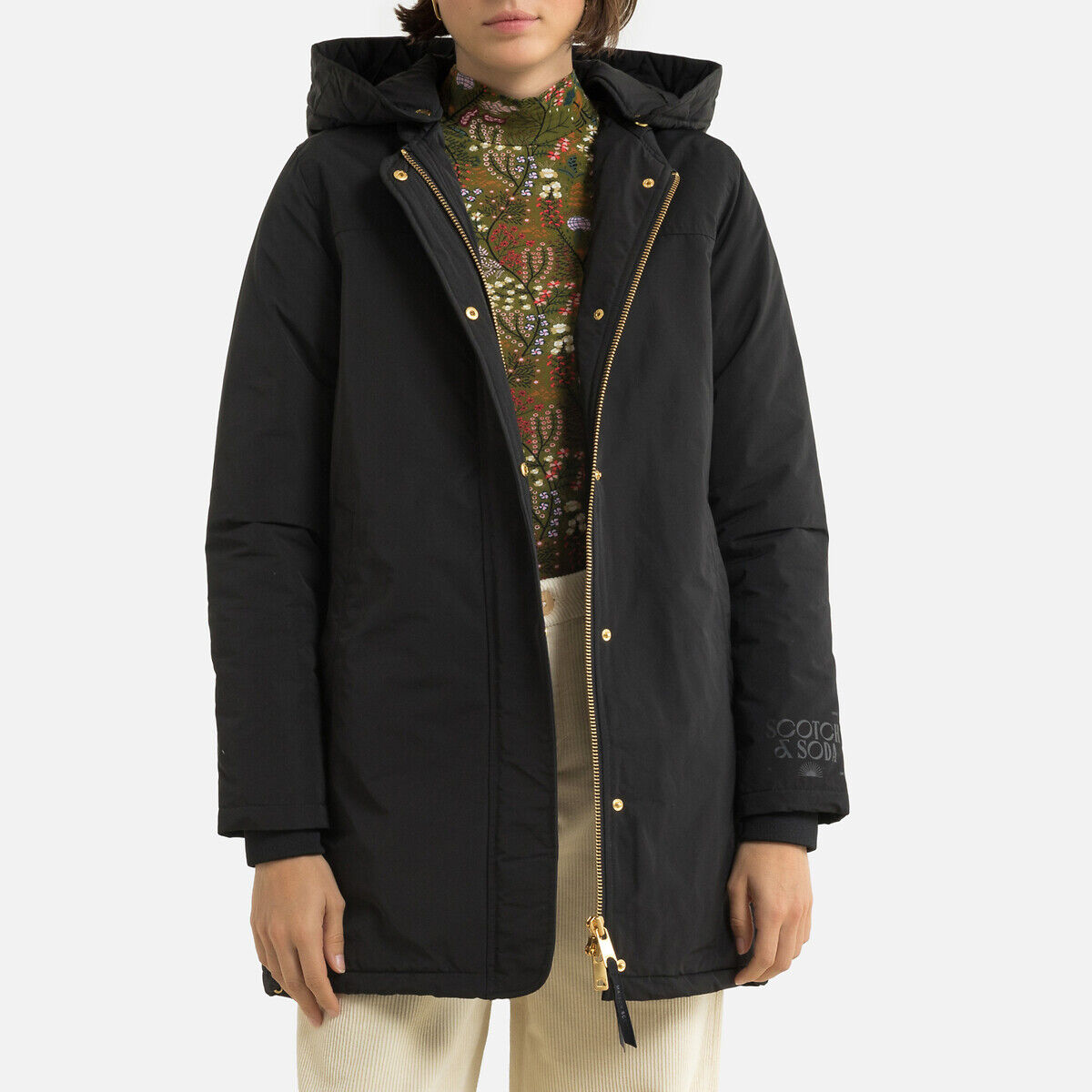 SCOTCH AND SODA Parka mi-longue zippée