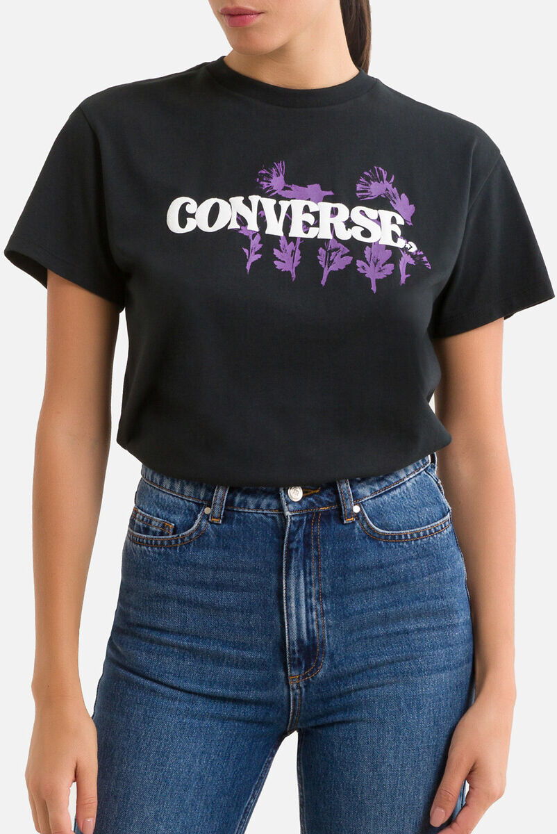 CONVERSE T-shirt logo floral poitrine coupe droite