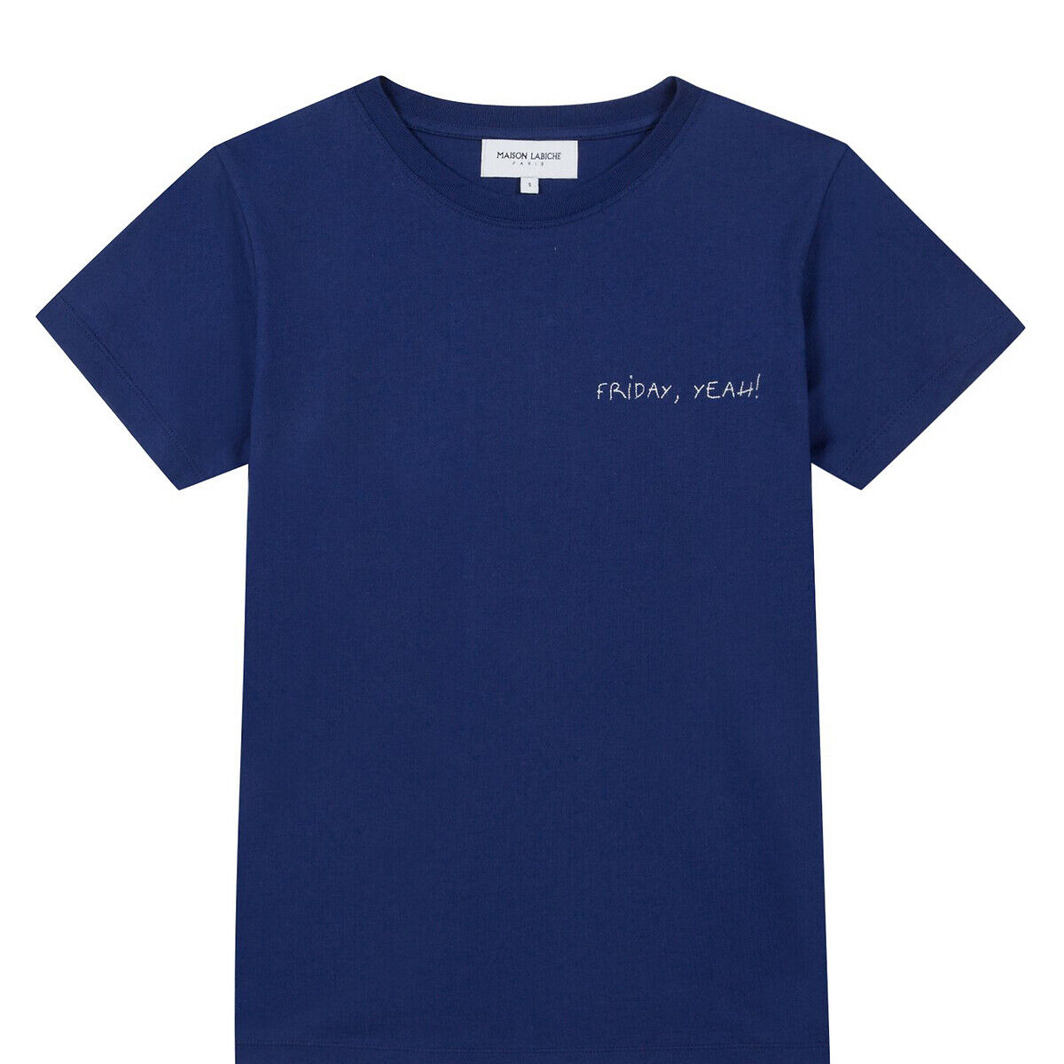 MAISON LABICHE Tee shirt FRIDAY en coton bio col rond