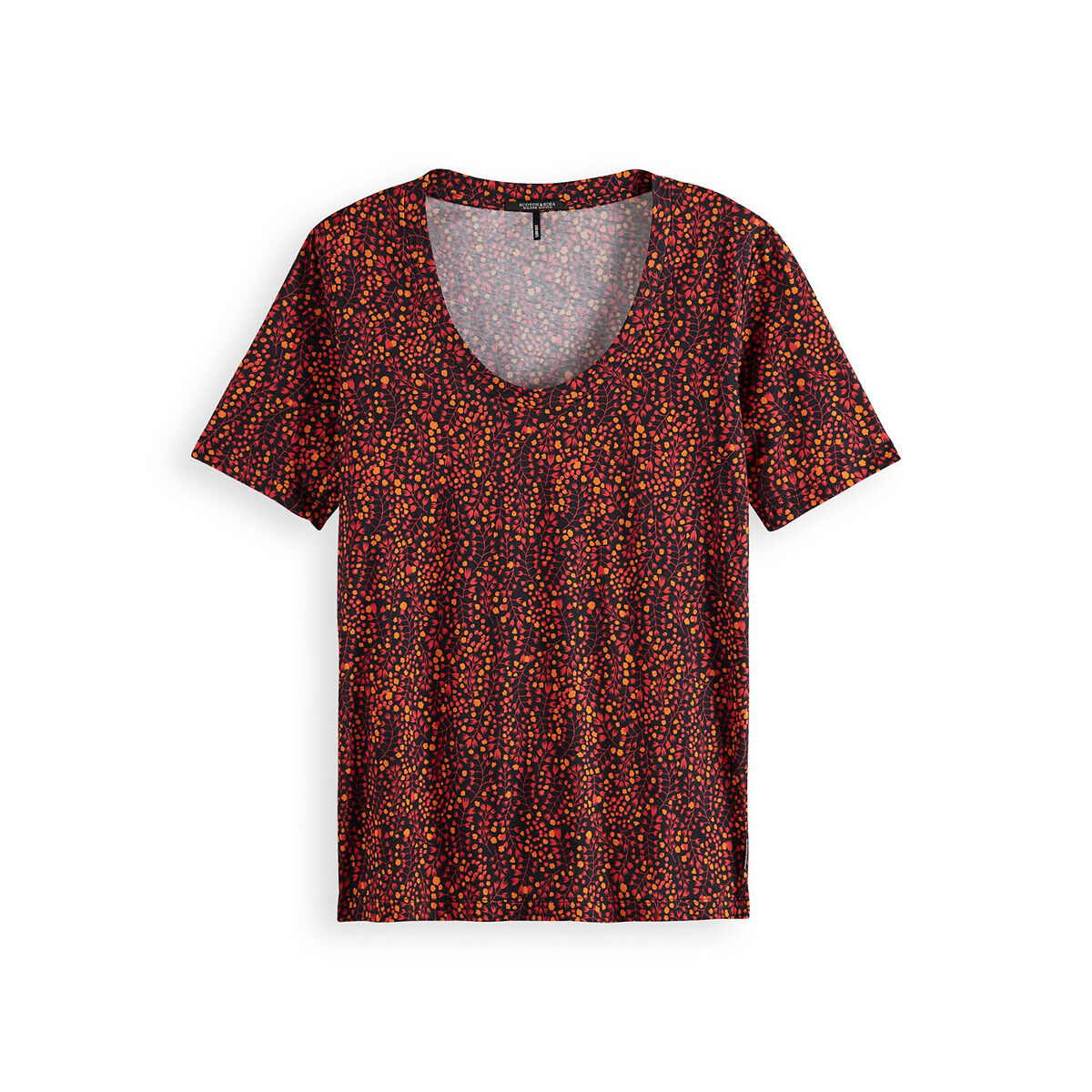 SCOTCH AND SODA Tee shirt col rond manches courtes imprimé floral