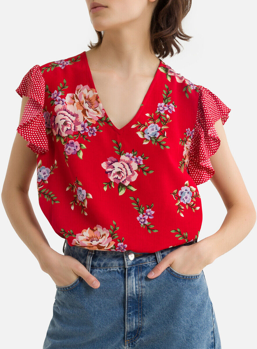 DERHY Blouse manches courtes imprimé fleuri