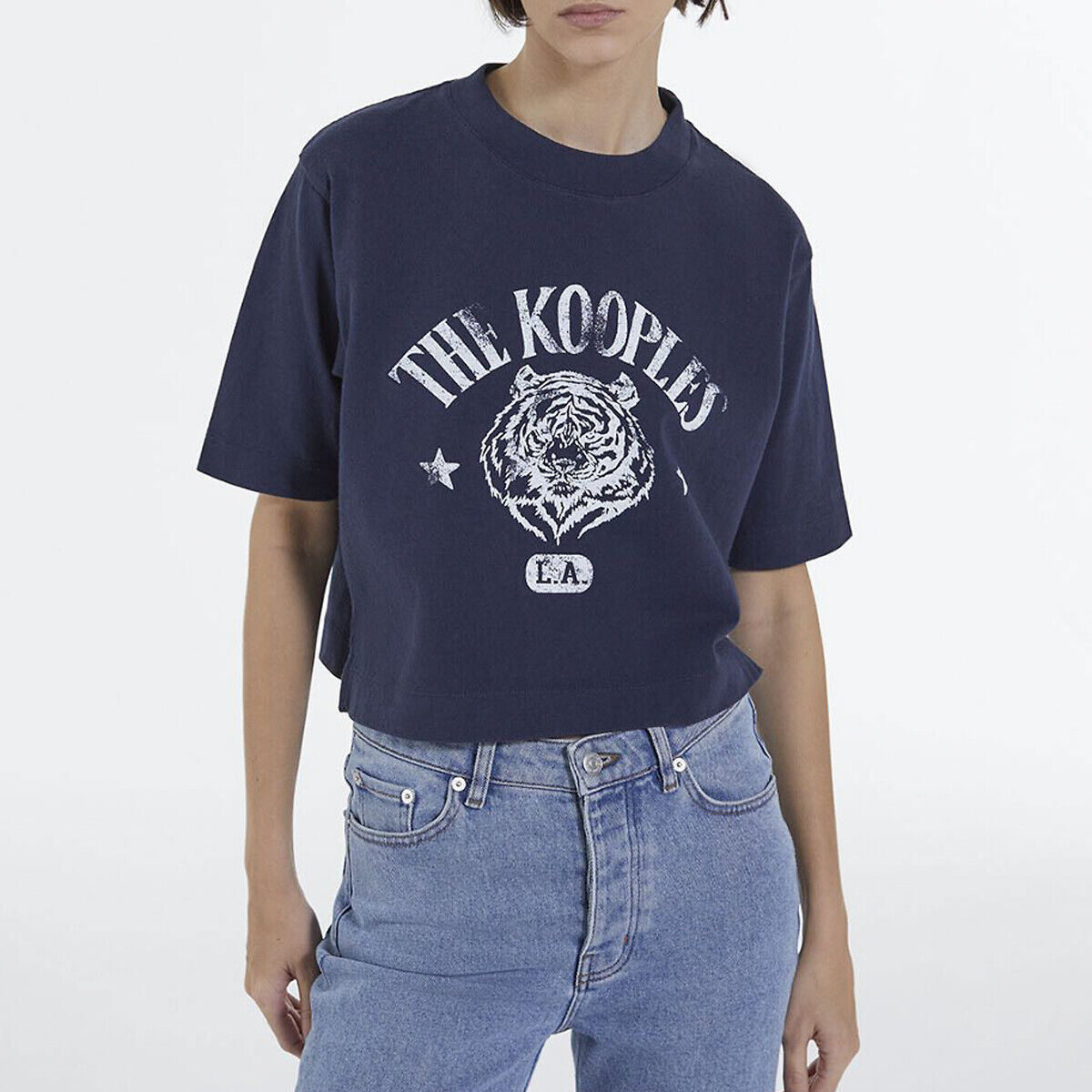 THE KOOPLES Tee shirt col rond manches courtes motif poitrine