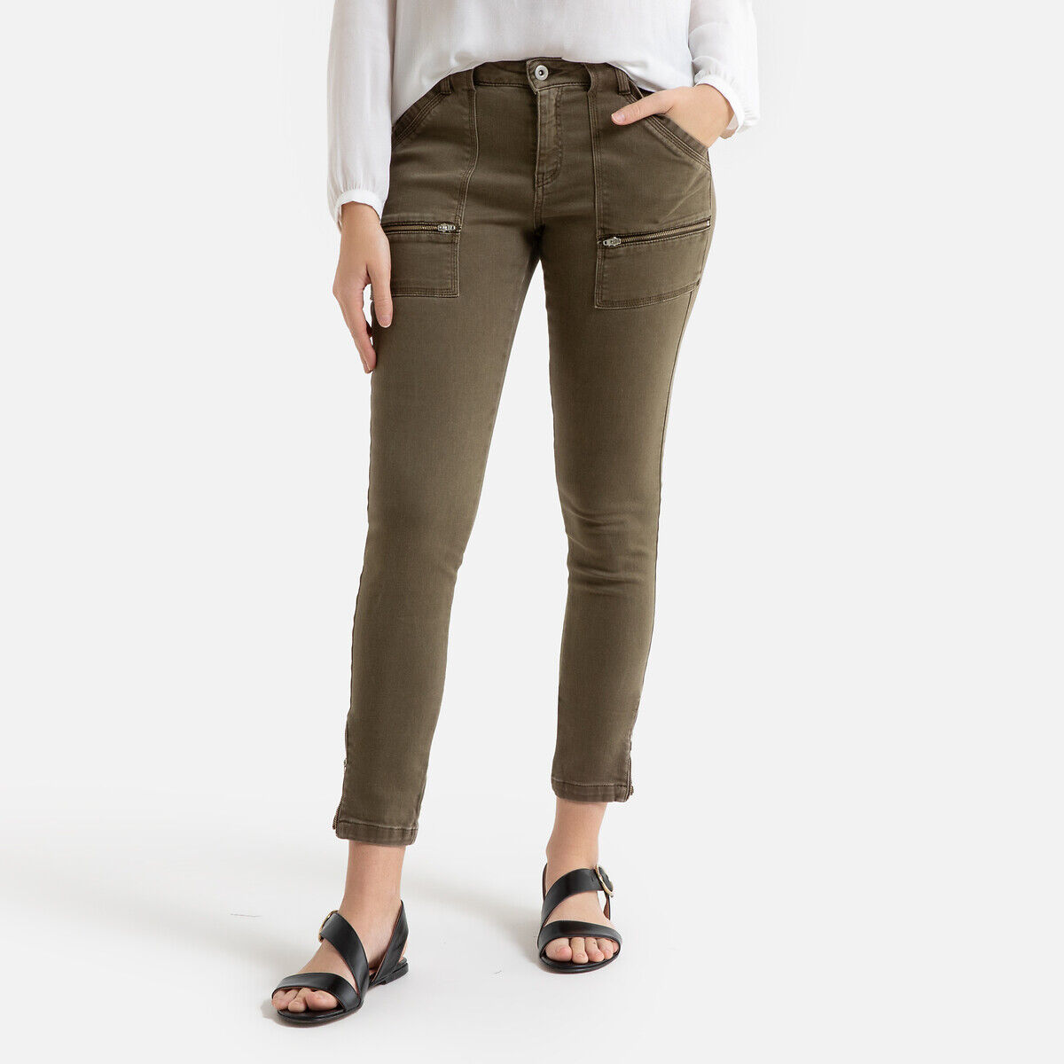 IKKS Jean slim 7/8, glissière aux chevilles