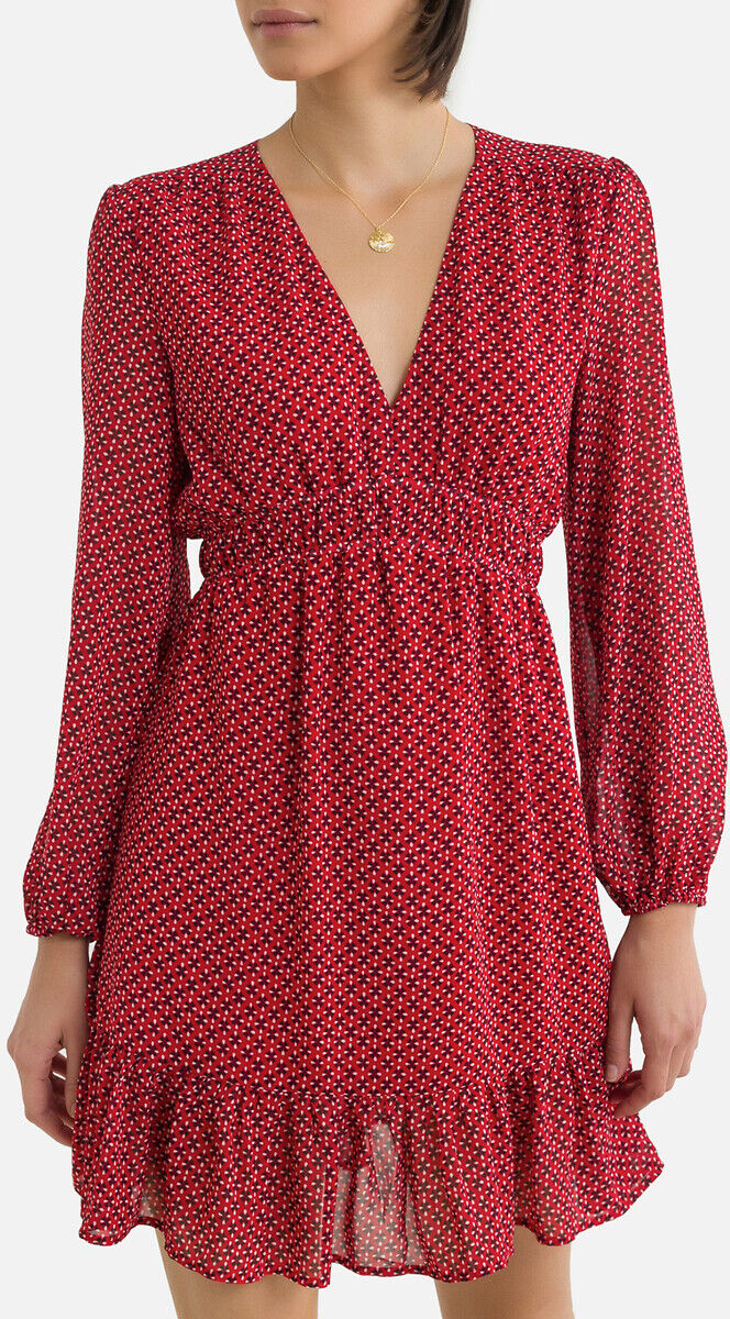 PEPE JEANS Robe courte, encolure V, imprimée