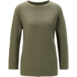 Madeleine Pima Cotton Pullover mit U-Bootausschnitt oliv 34