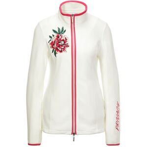 Madeleine Kuschelige Fleecejacke mit Blumenstickerei crème / fuchsia 36