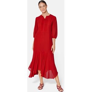 Madeleine Kleid mit 3/4-Ärmeln und schwungvollem Saum rot 36