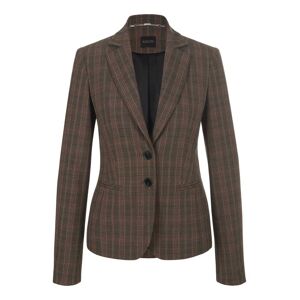 Madeleine Karo-Blazer im französischen Couture-Stil espresso / multicolor 46