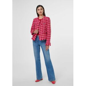 Madeleine Blazer mit Hahnentritt-Muster leuchtpink / rot 36