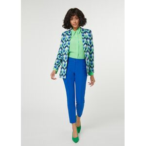 Madeleine Bedruckter Blazer mit Schalkragen royalblau / multicolor 36