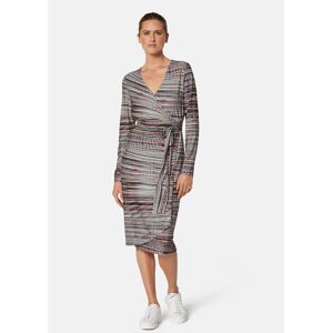 Madeleine Gestreiftes Jerseykleid in Wickeloptik wollweiss / multicolor 40