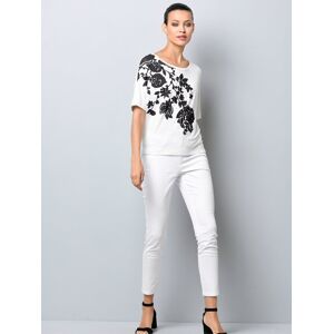 alba moda Shirt mit Blumendruck schwarz / schwarz 36
