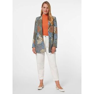 Madeleine Blazer mit Blättermuster nebelblau / multicolor 40