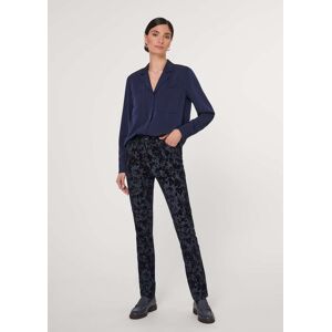 Madeleine Slim-fit Jeans mit Flockprint dark blue / schwarz 38