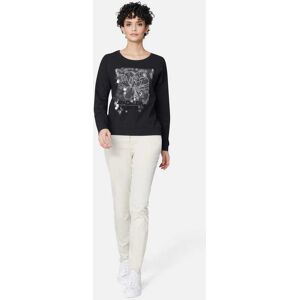 Madeleine Sweatshirt mit dekorativem Flower Print schwarz 42