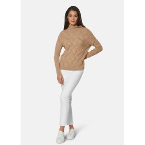 Madeleine Stehkragen-Pullover aus Kaschmir caramel / méliert 44/46